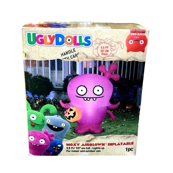 Gemmy UglyDolls Collab Moxy Inflatable LED Halloween Indoor Outdoor Pink 3.5' - Picture 4 of 8